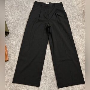 H&M Black Wide-Leg Dress Pants
